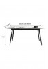 Cheryth Rectangle Dining Table Stone Top 160W 